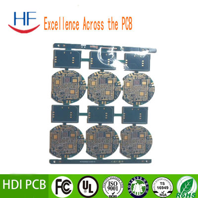 94v0 Blauw 10 lagen HDI Rigid PCB Printed Circuit Board